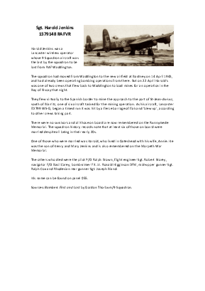 A preview of a PDF biography for Jenkins, Harold